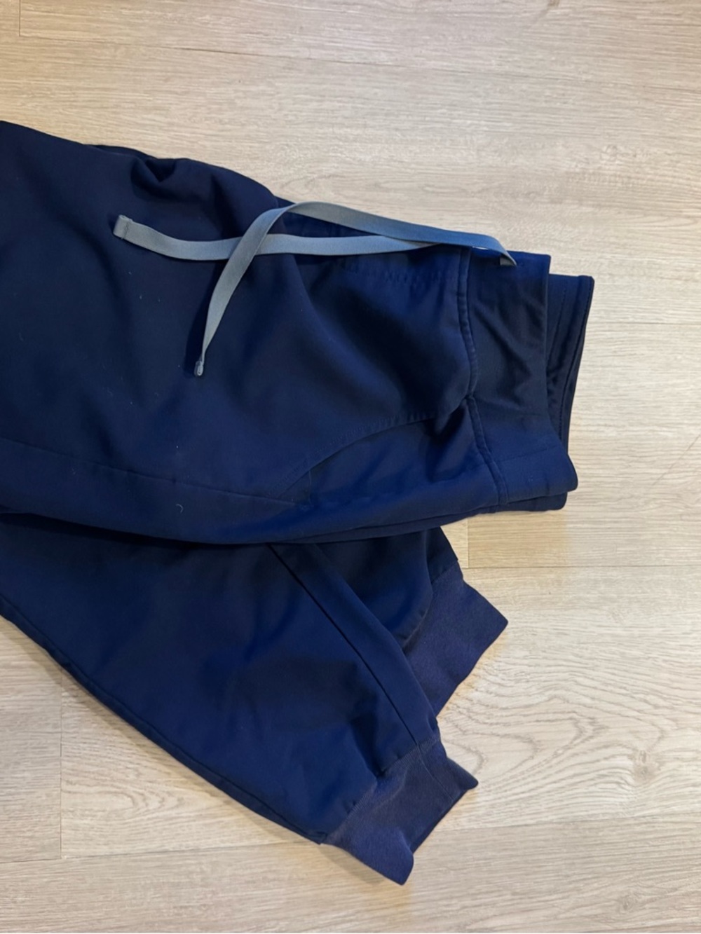 Figs Navy zamora Pants with Gray Drawstring